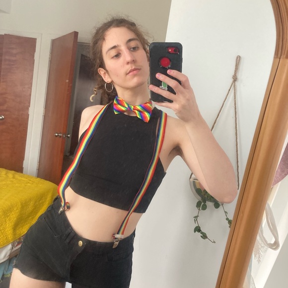 🌈PRIDE SUSPENDERS & CLIP-ON BOWTIE🌈 - Picture 3 of 3